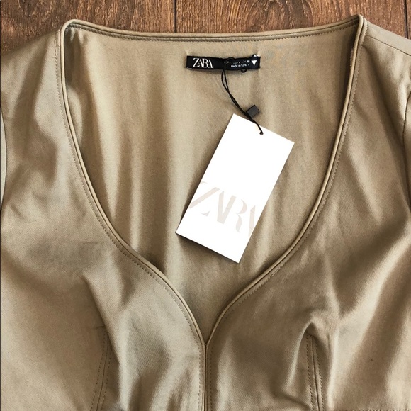 NWT Zara Sweetheart Neckline Dress Size L - Picture 7 of 10